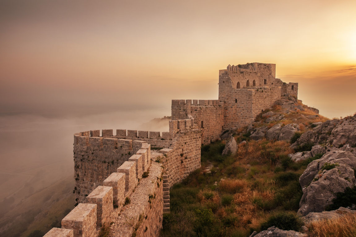 Castle Snake in Adana, Turkey. Old castle ruins.