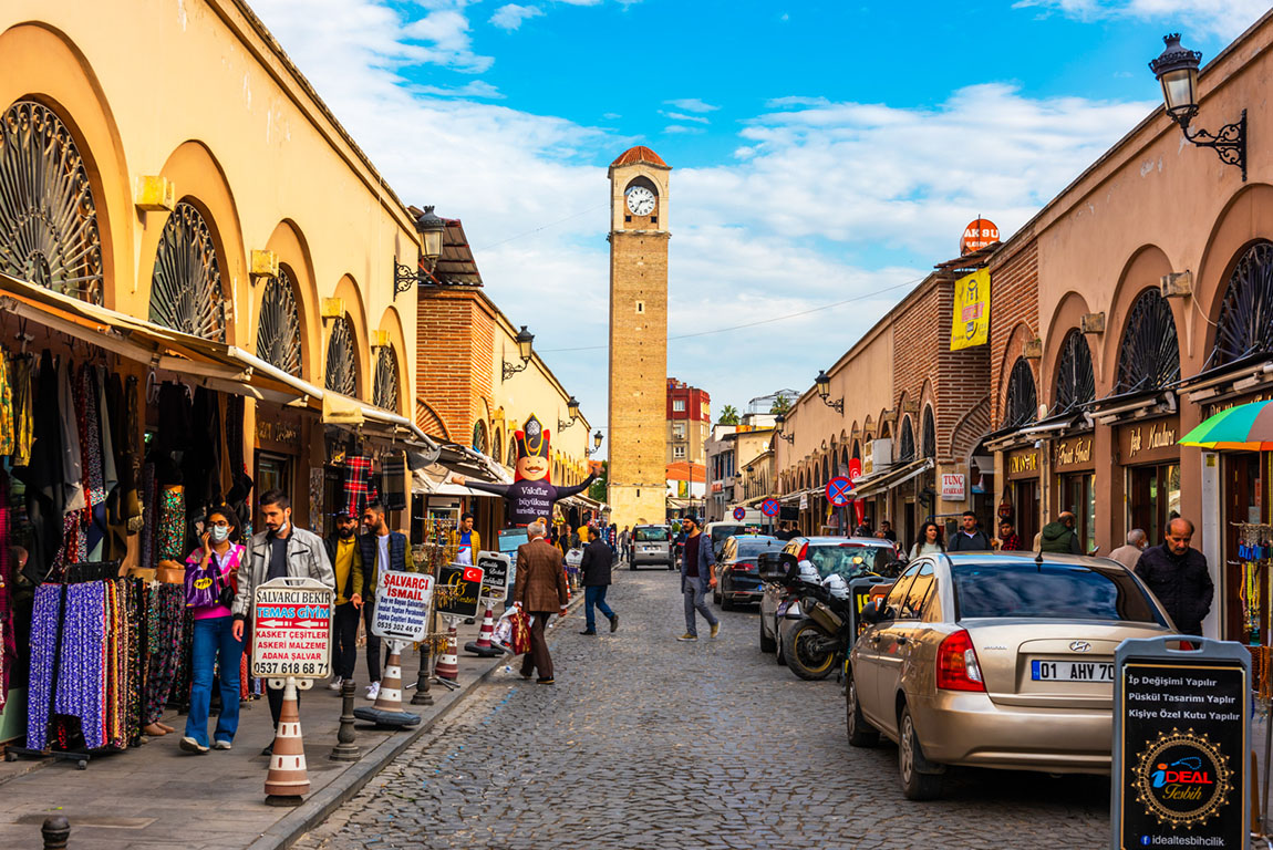 Castle Snake in Adana, Turkey. Old castle ruins.