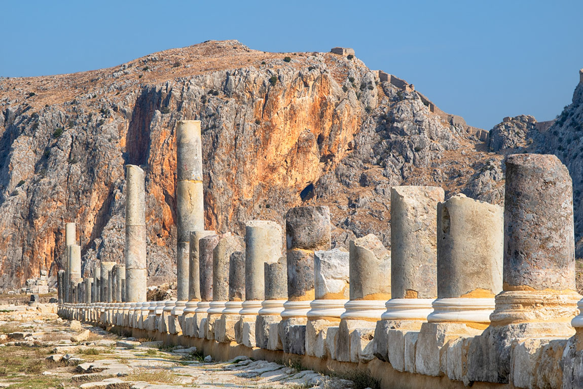 Castle Snake in Adana, Turkey. Old castle ruins.