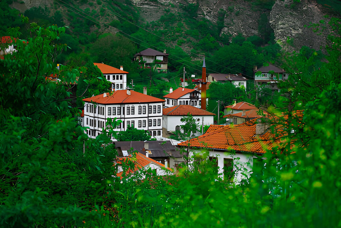 Golcuk lake national park during autumn at bolu turkey