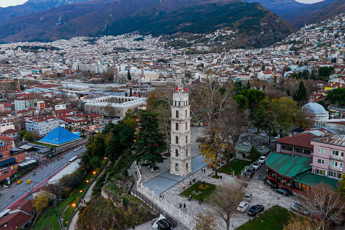 Skiing and snowboarding in winter resort Uludag