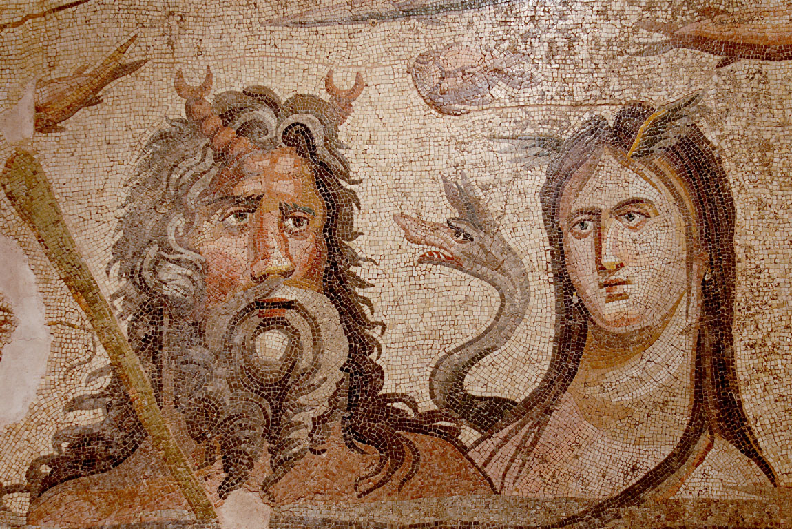 OCEANOS and TETHYS ancient mosaic