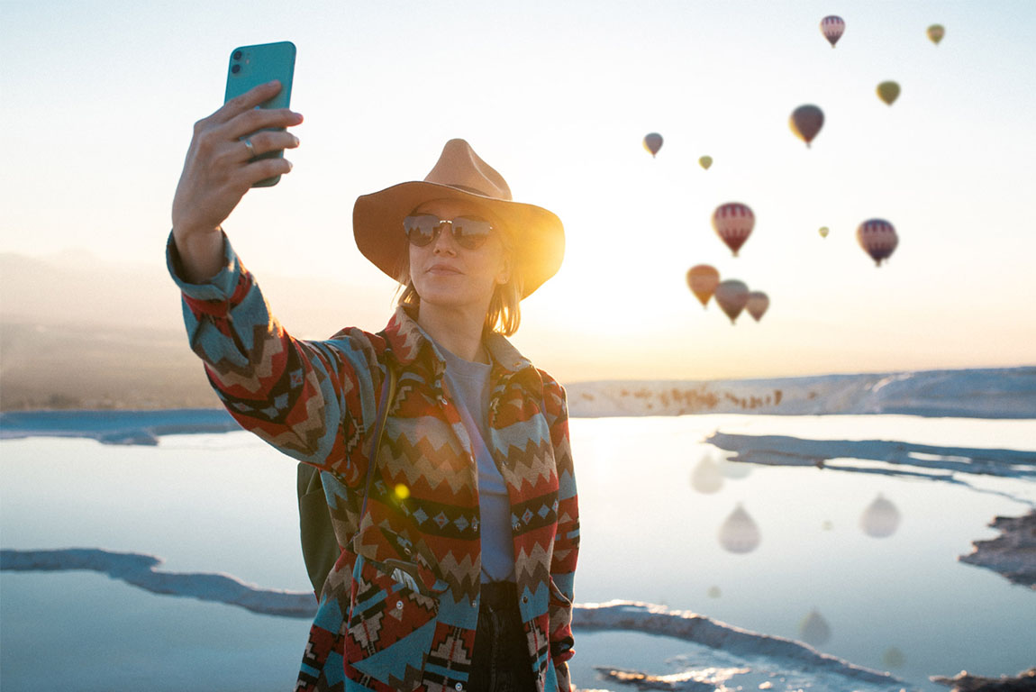 Majestic well preserved Greco-Roman Theater at Pamukkale.