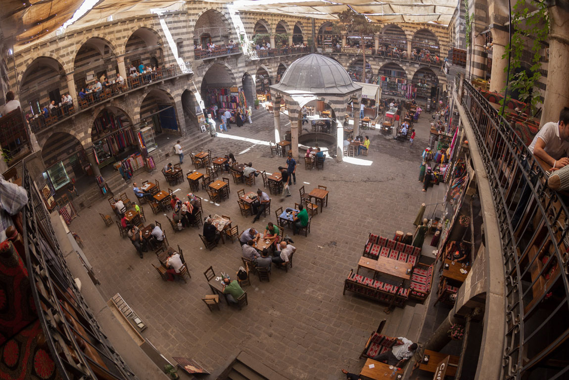 Wide Angle View Of Hasan Pasa Hani In Diyarbakir,Turkey