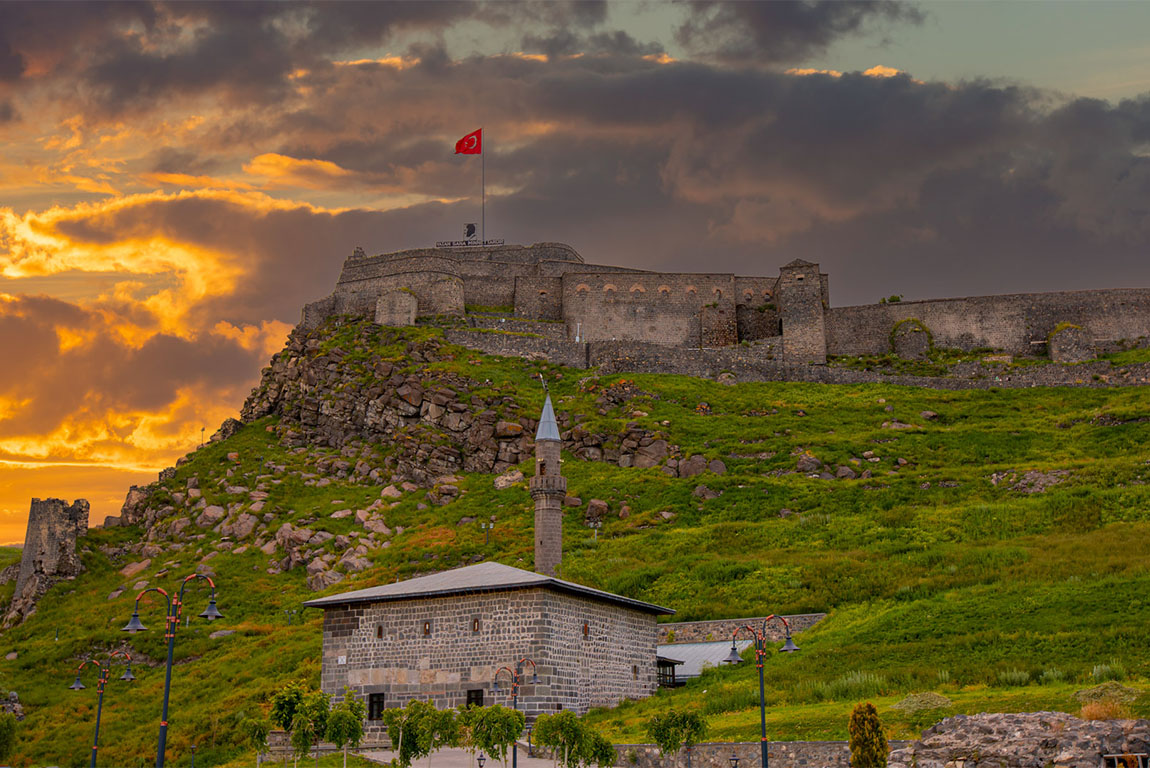 Traditional horse transport with sleigh