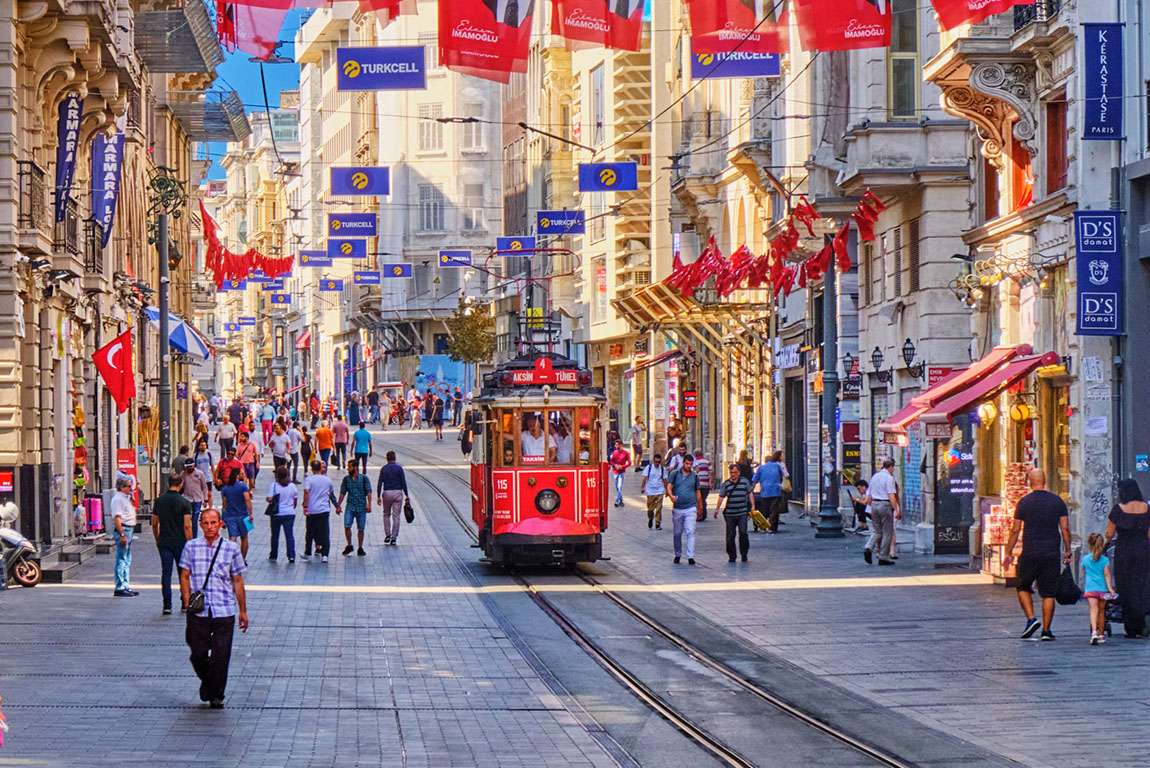 Galata Tower in the Sunset Drone Photo, Galata Beyoglu, Istanbul Turkiye (Turkey)